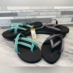 NWT Teva Women’s Olowahu Flip-Flops, 2 pairs